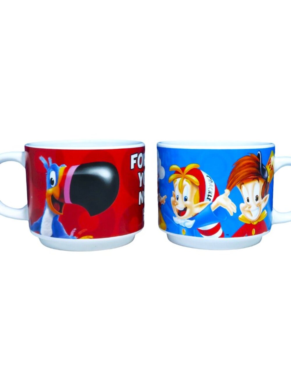 Set Of 2 Kellogg's Toucan Sam Fruit Loops & Rice Krispies Snap Crackle Pop Mugs